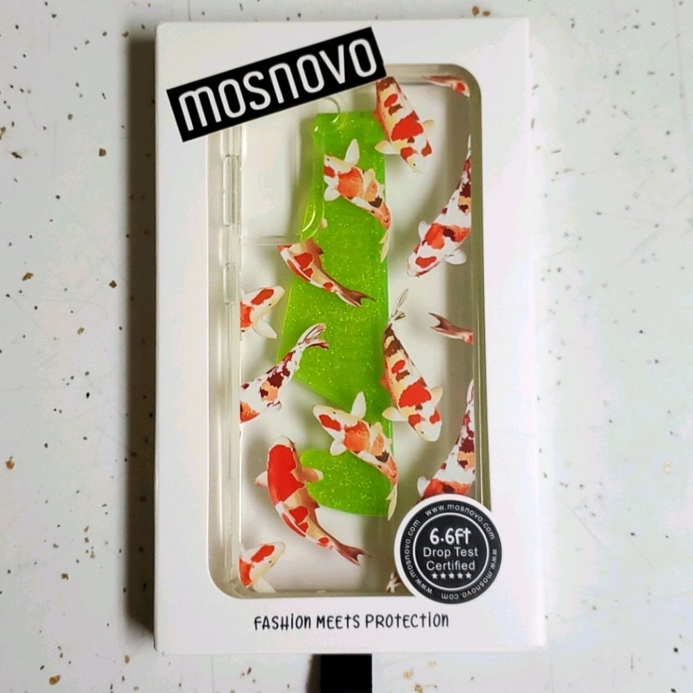 *** GIFT *** Mosnovo Cellphone case new clear koi fish with stand